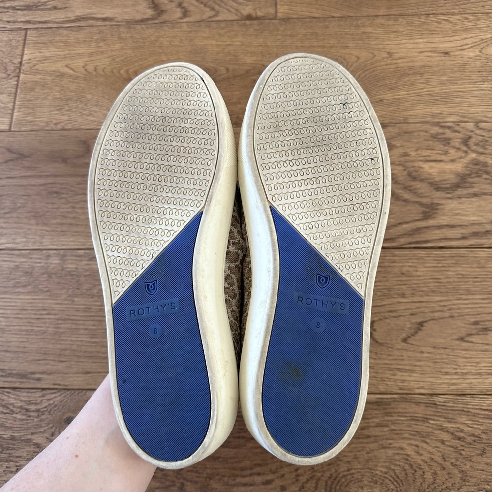 Rothy's The Original Slip On Sneakers Leopard Sz 8 - Picture 6 of 7